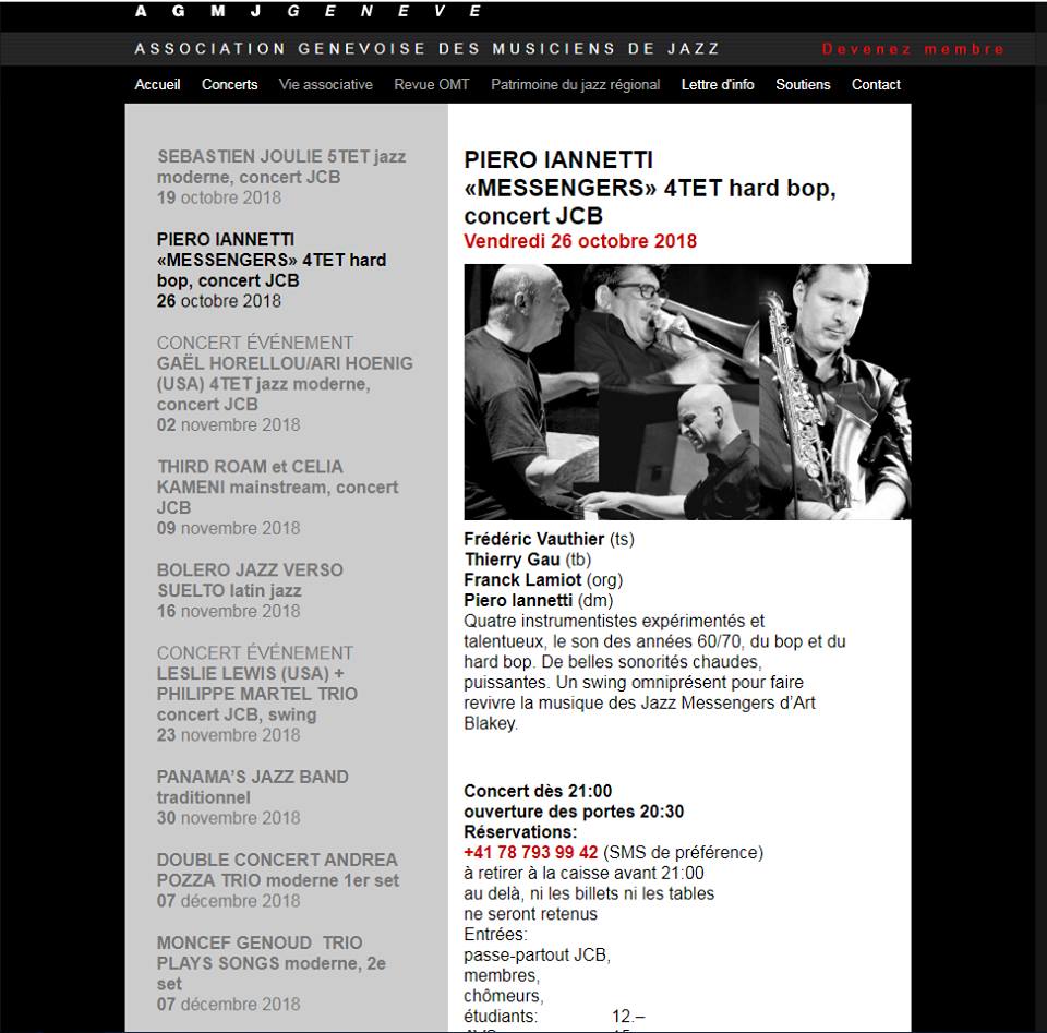 Piero iannetti à Genéve au One More time